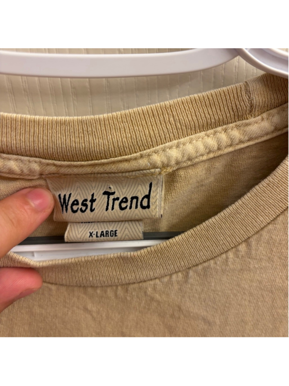 Men's Vintage West Trend Hollywood California XL Beige Tee - Picture 3 of 5